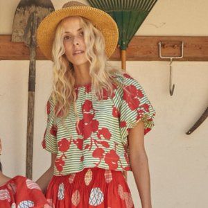 Hunter Bell Claudia Top in Floral Stripes